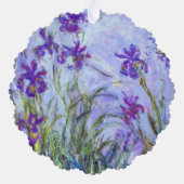 Claude Monet - Lila Irissen / Iris Mauves Ornament Kaart (Achterkant)