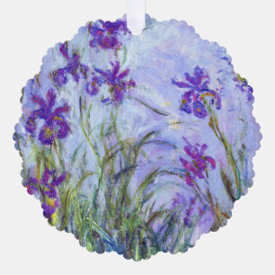 Claude Monet - Lila Irissen / Iris Mauves Ornament Kaart