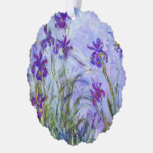 Claude Monet - Lila Irissen / Iris Mauves Ornament Kaart (Links)