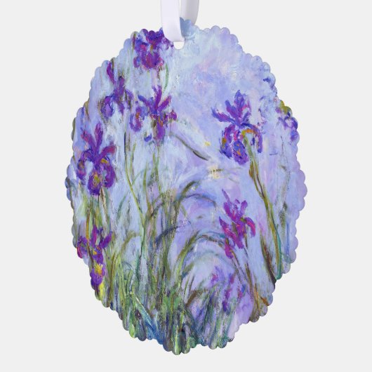 Claude Monet - Lila Irissen / Iris Mauves Ornament Kaart (Links)
