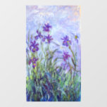 Claude Monet - Lila Irissen / Iris Mauves Raamsticker<br><div class="desc">Lila Irissen / Iris Mauves - Claude Monet,  1914-1917</div>