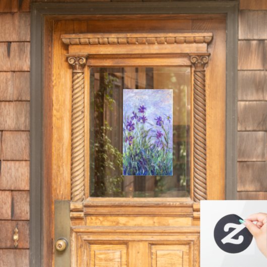 Claude Monet - Lila Irissen / Iris Mauves Raamsticker (Huis Deur)