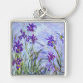 Claude Monet - Lila Irissen / Iris Mauves Sleutelhanger (Voorkant)