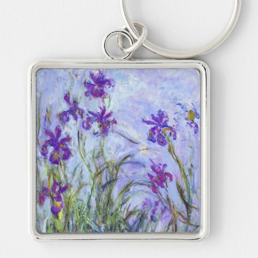 Claude Monet - Lila Irissen / Iris Mauves Sleutelhanger (Voorkant)
