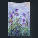 Claude Monet - Lila Irissen / Iris Mauves Spandoek<br><div class="desc">Lila Irissen / Iris Mauves - Claude Monet,  1914-1917</div>