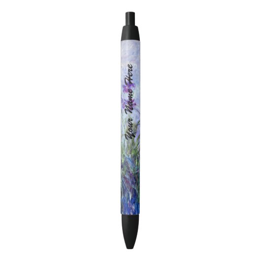 Claude Monet - Lila Irissen / Iris Mauves Zwarte Inkt Pen (Voorkant Verticaal)