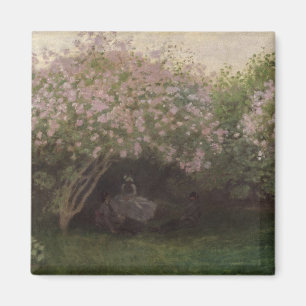 Claude Monet Lilacs, Grey Weather, 1872 Magneet
