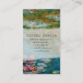 Claude Monet, Lily Pond bij Giverny Visitekaartje (Achterkant)