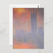 Claude Monet London Houses of Parliament Briefkaart (Voorkant / Achterkant)