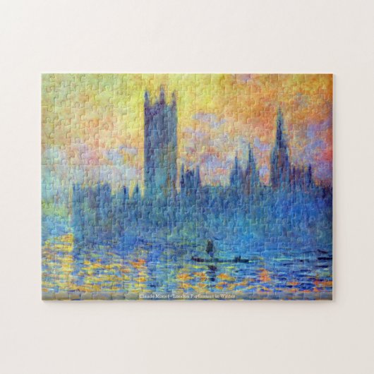 Claude Monet - London Parliament in Winter puzzle Legpuzzel (Horizontaal)