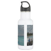 Claude Monet Lucht Wolken Boten Schepen Zee Oceaan Waterfles (Achterkant)