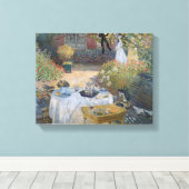 Claude Monet | Luncheon: Argentijnse tuin van Mone Canvas Afdruk (Insitu (Houten vloer))