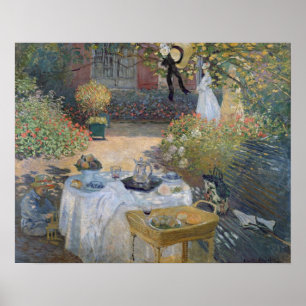 Claude Monet   Luncheon: Argentijnse tuin van Mone Poster