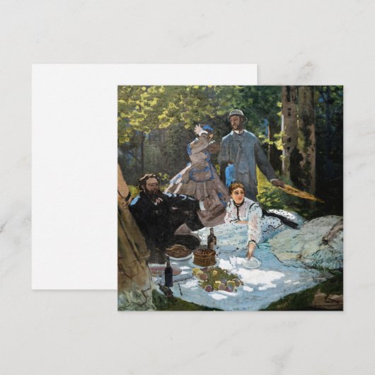 Claude Monet - Luncheon op het gras, rechterpaneel Bedankkaart (Voorkant / Achterkant)