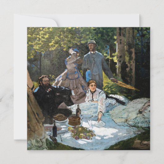 Claude Monet - Luncheon op het gras, rechterpaneel Bedankkaart (Voorkant)