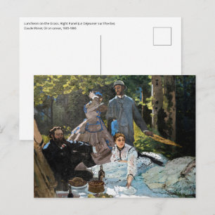 Claude Monet - Luncheon op het gras, rechterpaneel Briefkaart