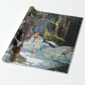 Claude Monet - Luncheon op het gras, rechterpaneel Cadeaupapier (Uitgerold)