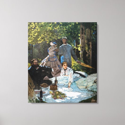 Claude Monet - Luncheon op het gras, rechterpaneel Canvas Afdruk (Voorkant)