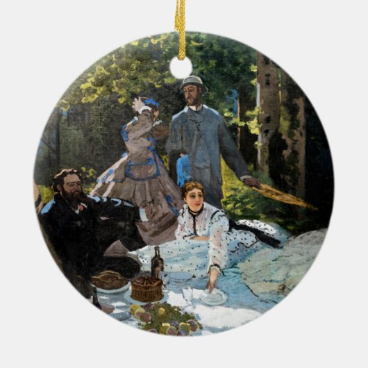 Claude Monet - Luncheon op het gras, rechterpaneel Keramisch Ornament (Achterkant)