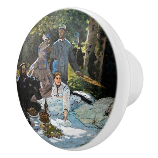 Claude Monet - Luncheon op het gras, rechterpaneel Keramische Knop (Rechts)