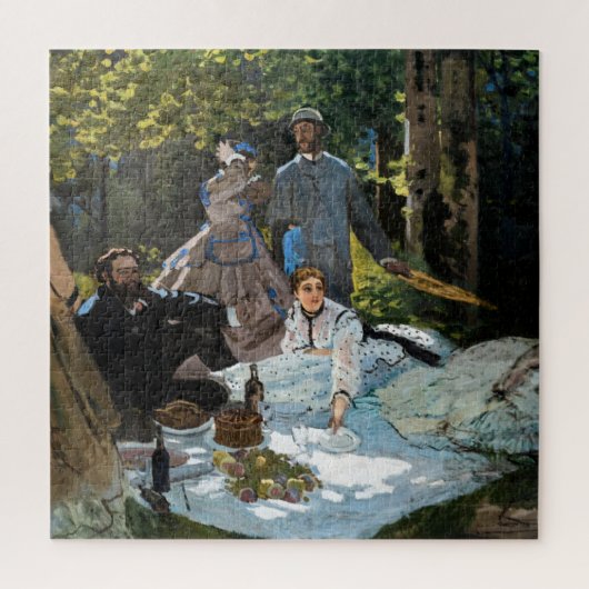 Claude Monet - Luncheon op het gras, rechterpaneel Legpuzzel (Verticaal)
