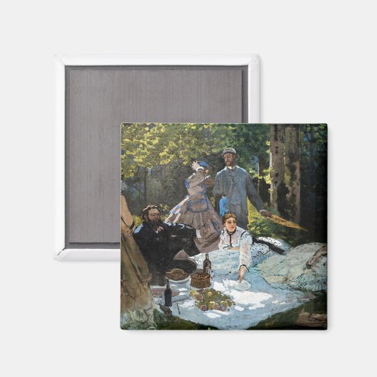 Claude Monet - Luncheon op het gras, rechterpaneel Magneet (Voorkant / Achterkant)