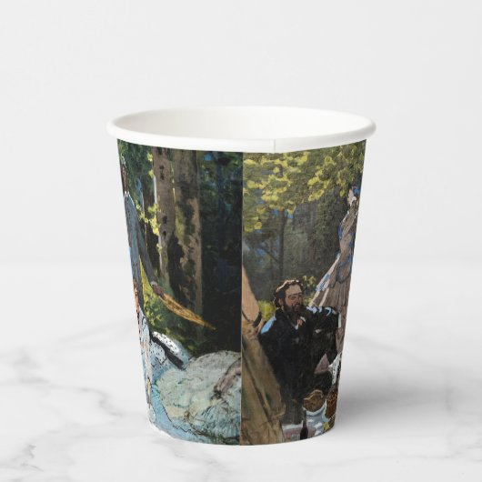 Claude Monet - Luncheon op het gras, rechterpaneel Papieren Bekers (Rechts)