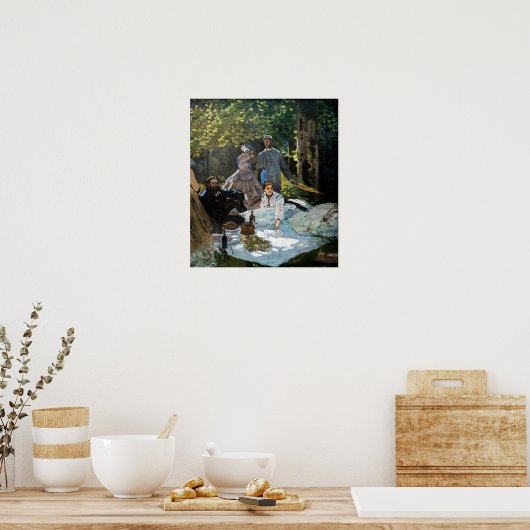 Claude Monet - Luncheon op het gras, rechterpaneel Poster (Keuken)