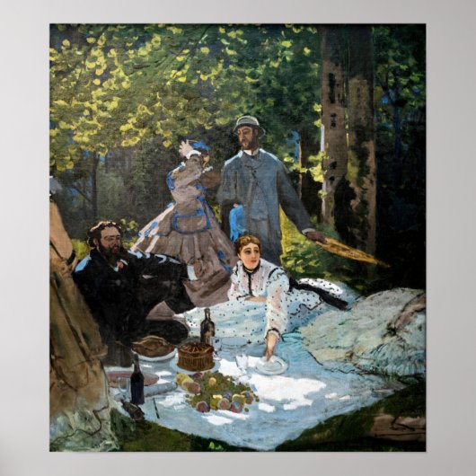 Claude Monet - Luncheon op het gras, rechterpaneel Poster (Voorkant)