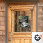 Claude Monet - Luncheon op het gras, rechterpaneel Raamsticker (Huis Deur)