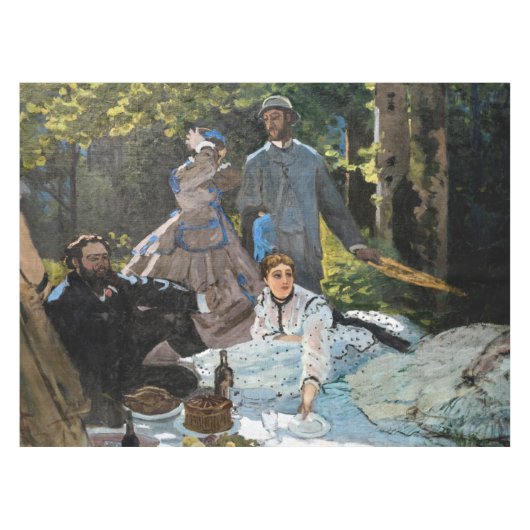 Claude Monet - Luncheon op het gras, rechterpaneel Tafelkleed (Voorkant (Horizontaal))