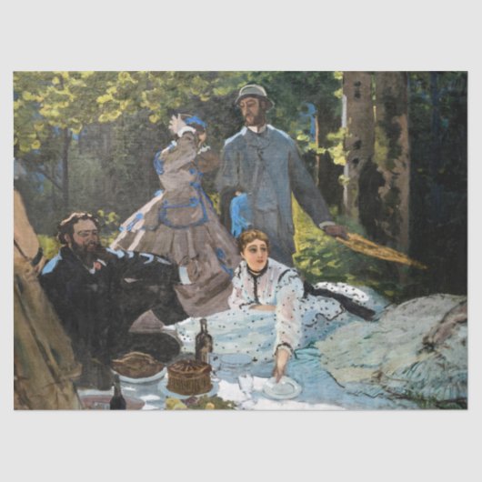 Claude Monet - Luncheon op het gras, rechterpaneel Tissuepapier (Voorkant)