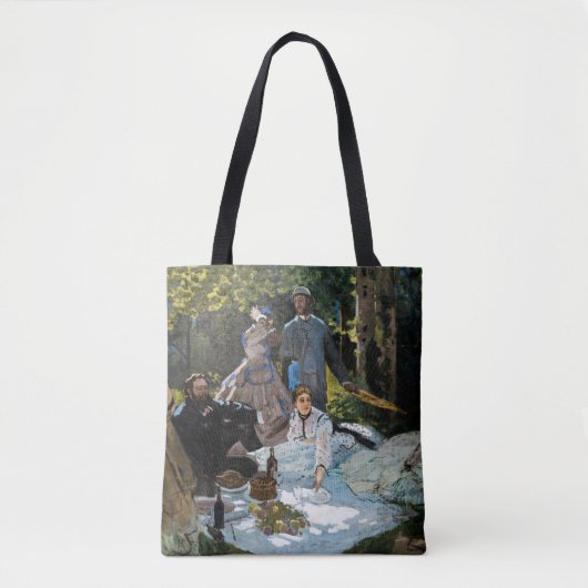 Claude Monet - Luncheon op het gras, rechterpaneel Tote Bag (Voorkant)