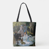 Claude Monet - Luncheon op het gras, rechterpaneel Tote Bag (Achterkant)