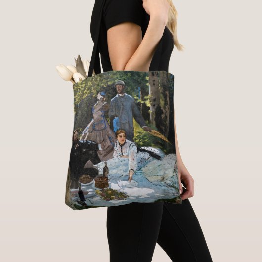 Claude Monet - Luncheon op het gras, rechterpaneel Tote Bag (Dichtbij)