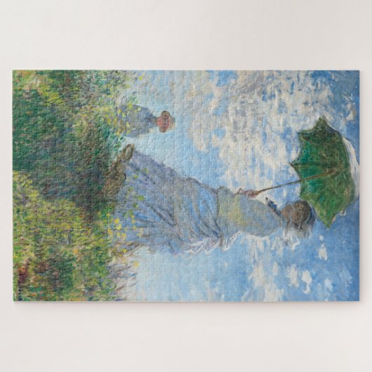 Claude Monet | Madame Monet en haar zoon - 1875 Legpuzzel (Horizontaal)