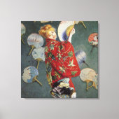 Claude Monet- Madame Monet met een kimono Canvas Afdruk (Voorkant)