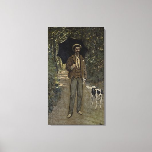 Claude Monet | Man met een Umbrella, c.1868-69 Canvas Afdruk (Voorkant)