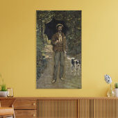 Claude Monet | Man met een Umbrella, c.1868-69 Canvas Afdruk (Insitu (Woonkamer))