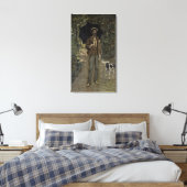 Claude Monet | Man met een Umbrella, c.1868-69 Canvas Afdruk (Insitu (Slaapkamer))