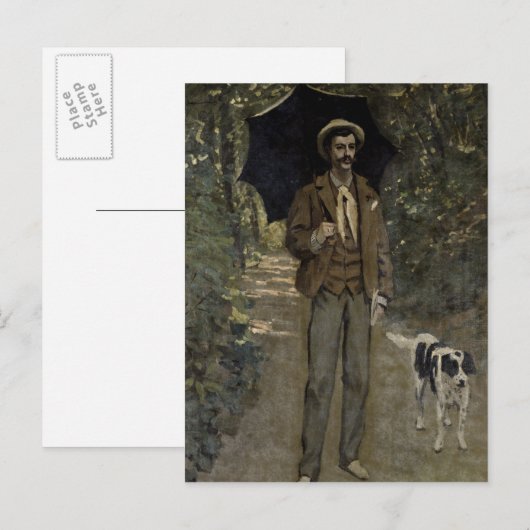 Claude Monet | Man with an Umbrella, c.1868-69 Briefkaart (Voorkant / Achterkant)