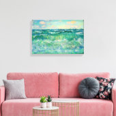 Claude Monet Marine Pourville France 17X11,25" Canvas Afdruk (Insitu (Woonkamer))