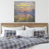 Claude Monet- Marine Uitzicht met een Sunset Canva Canvas Afdruk (Insitu (Slaapkamer))