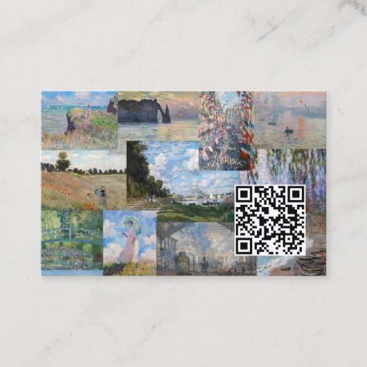Claude Monet - Masterstukken Patchwork - QR - Code Visitekaartje (Voorkant)
