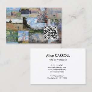 Claude Monet - Masterstukken Patchwork - QR - Code Visitekaartje