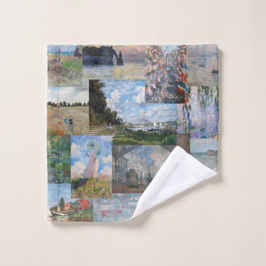 Claude Monet - Masterstuks Patchwork Bad Handdoek (Wasdoekje)