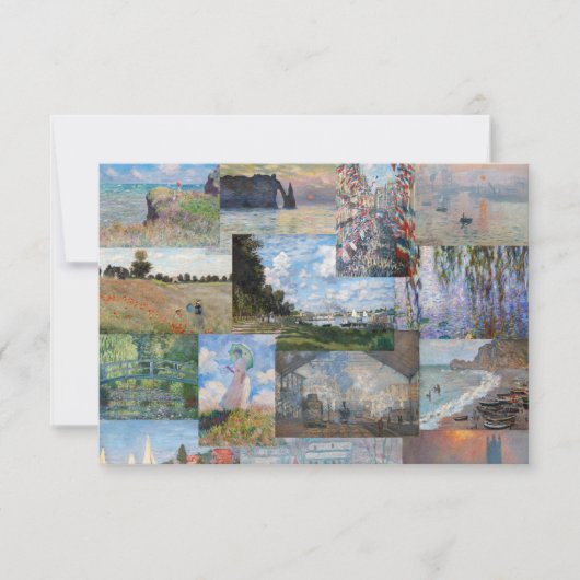 Claude Monet - Masterstuks Patchwork Bedankkaart (Voorkant)