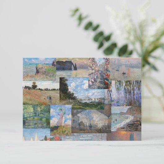Claude Monet - Masterstuks Patchwork Bedankkaart (Staand voorkant)
