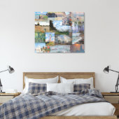 Claude Monet - Masterstuks Patchwork Canvas Afdruk (Insitu (Slaapkamer))