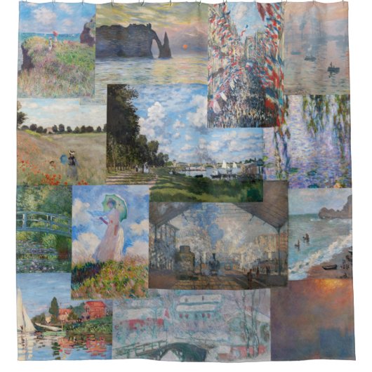 Claude Monet - Masterstuks Patchwork Douchegordijn (Voorkant)